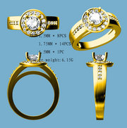 Solitarie diamond jewellery design model